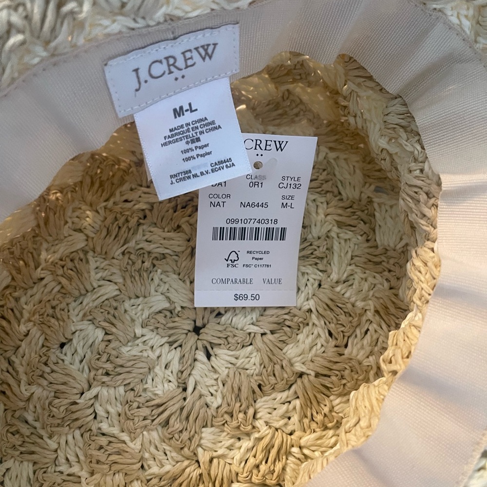 Jcrew Patterned Woven Straw Hat - image 5